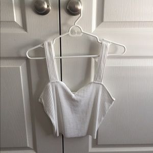 White ribbed pacsun top size small